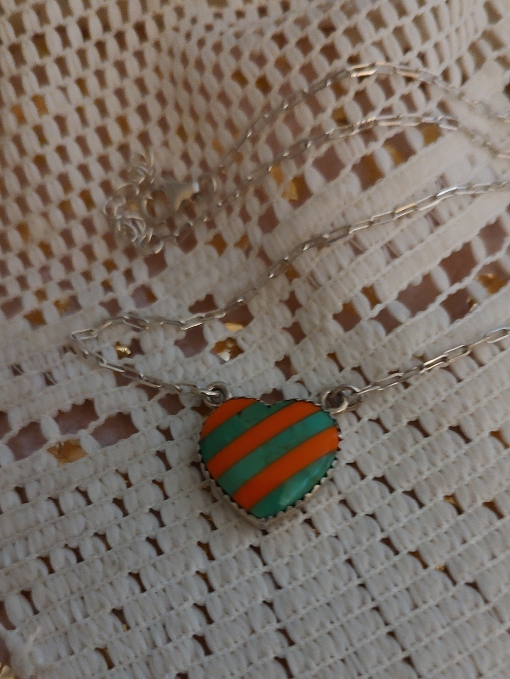 Sterling Silver Natural Stone Necklace